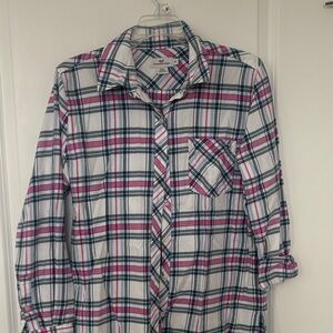 Vineyard Vines Pink and Blue Plaid Button Down Shirt